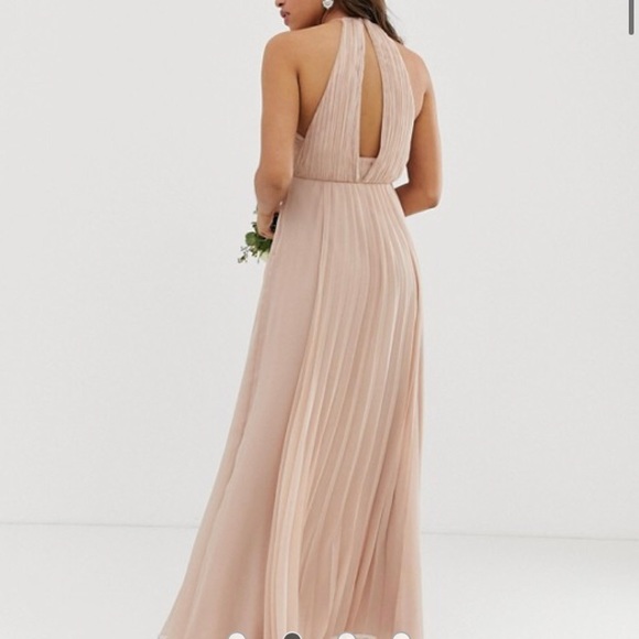 Champagne\pink floorlength bridesmaids dress - Picture 3 of 3